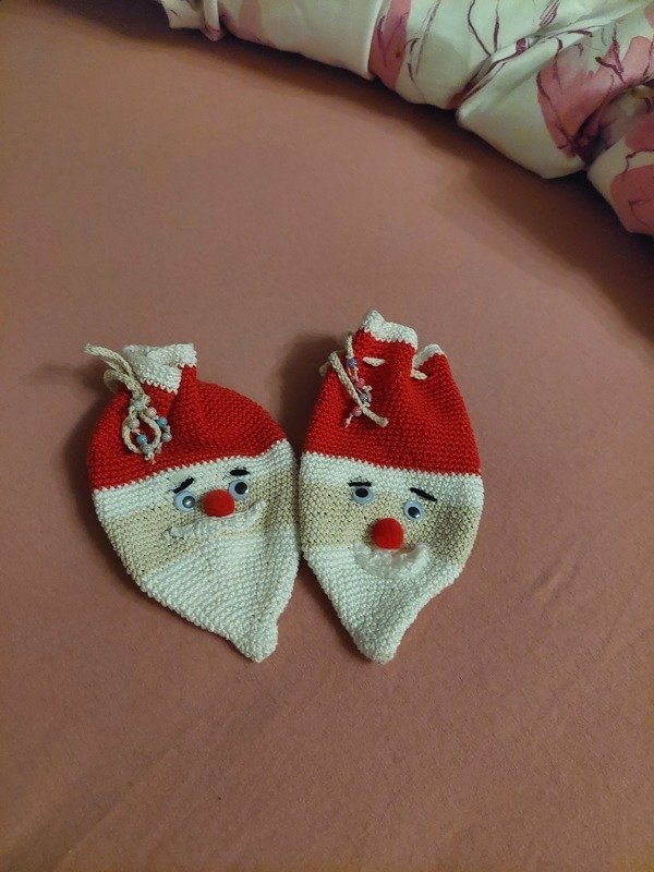 Nikolaus Geschenkbeutel, Häkelanleitung