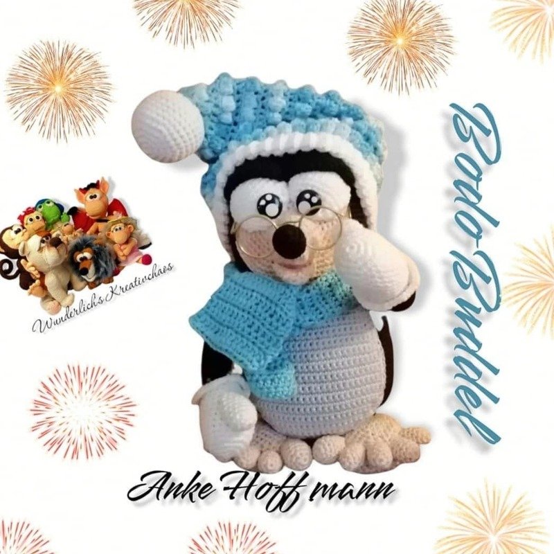 Crochet Pattern " Bodo Buddel" The little mole *Winter Edition*