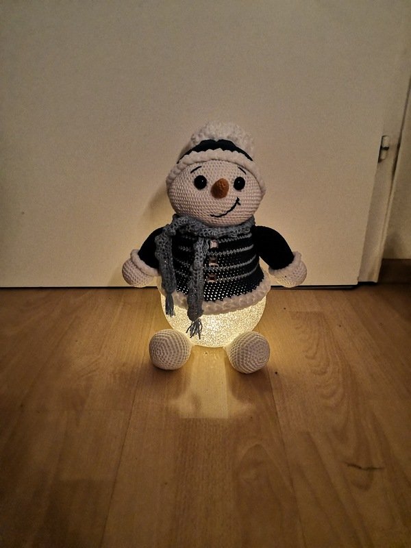 Weihnachtslampe Schneemann Flocke