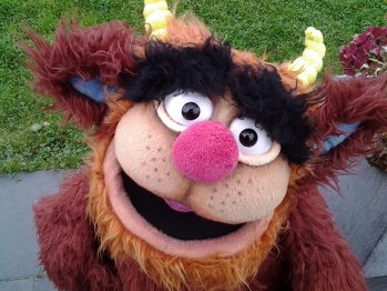 Meine erste Klappmaulfigur.
Elmo ist auf Hof Lebherz in Warmsen entstanden, unter der Anleitung von Norman Schneider (www.figurenschneider.de)