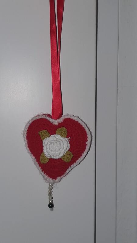 Heart hanging decor in 2 versions very simple &amp; fast from leftover yarn