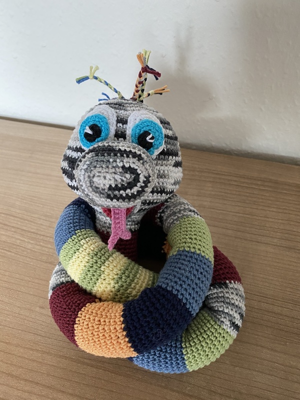 Häkelanleitung Schlange Elsa