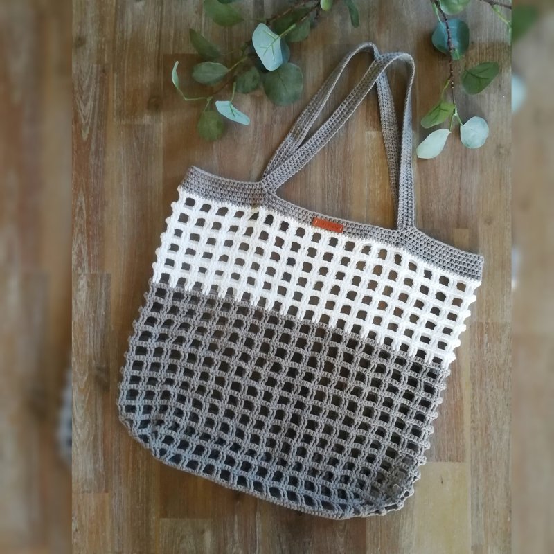 Einkaufsnetz, Tasche, Shopper &quot;Caro-Line&quot; - Häkelanleitung