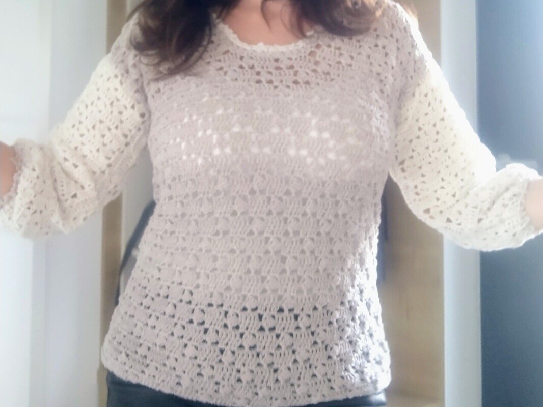 Häkelanleitung: Frühlingshafter Häkelpulli "Alles easy!"