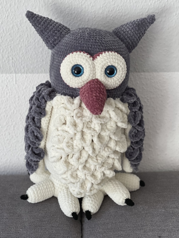 Flauschige Schneeeule Hedwig - H&auml;kelanleitung