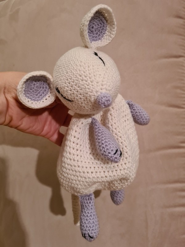 Häkelanleitung für Maus als Schnuffeltuch, Schmusetuch häkeln, Maus häkeln