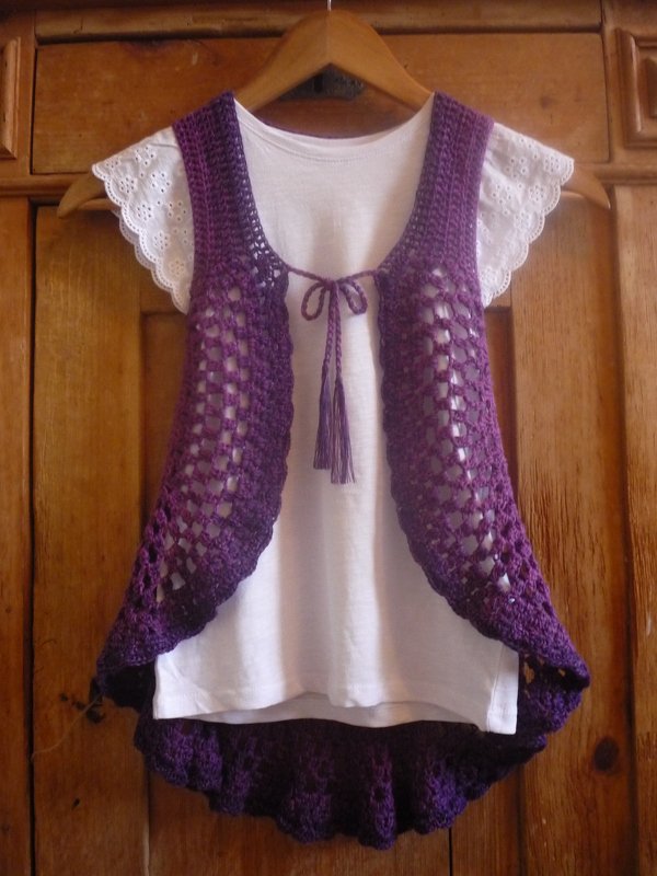 Häkelanleitung Kreisjacke Lotta in Größe 86/92 bis 158/164