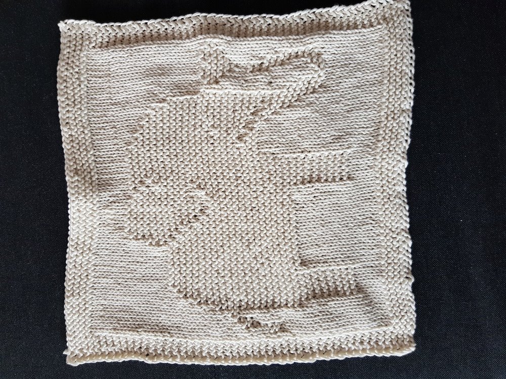 Knitting Pattern Washcloth &quot;Elo Elephant&quot; - easy