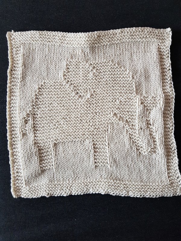 Knitting Pattern Washcloth "Elo Elephant" - easy