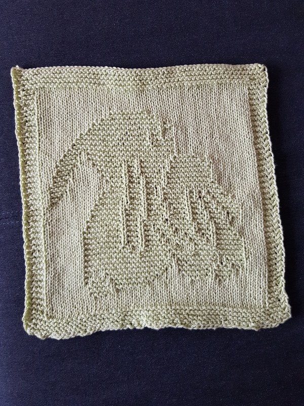 Knitting Pattern Washcloth "Cuddly Bunnies" - easy