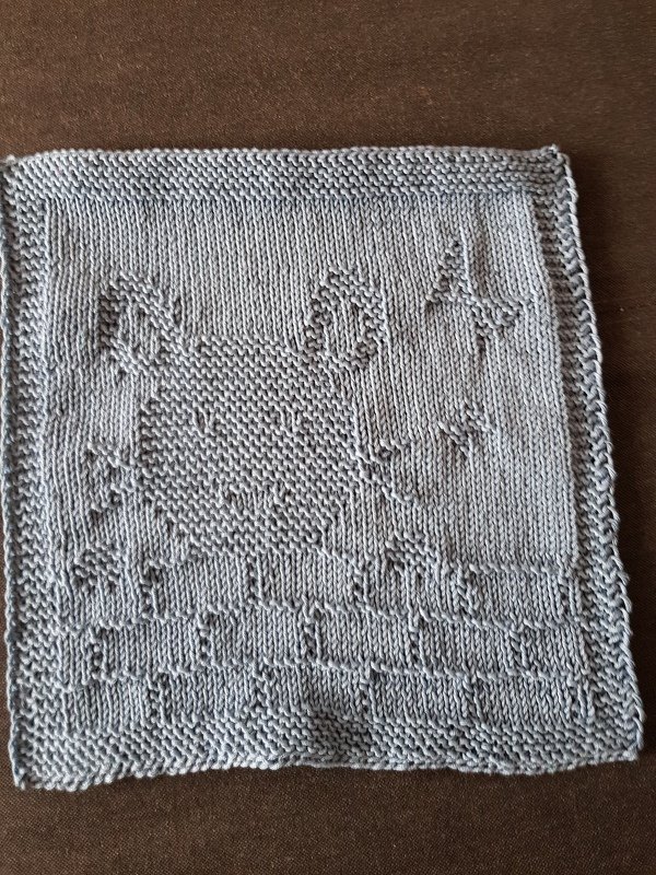 Knitting Pattern Washcloth "Little Mouse" - easy