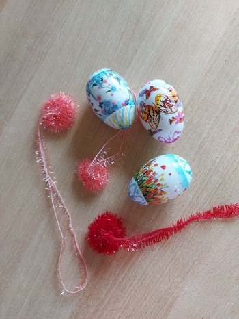 Befestigung für Ostereier häkeln