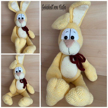 Hase Bruno hat super geklappt, meine Version wurde stolze 60cm gross! Anleitung Top!!