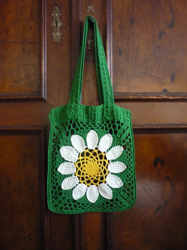 Bag Shopper market tote bag Large Flower - decorative and versatile