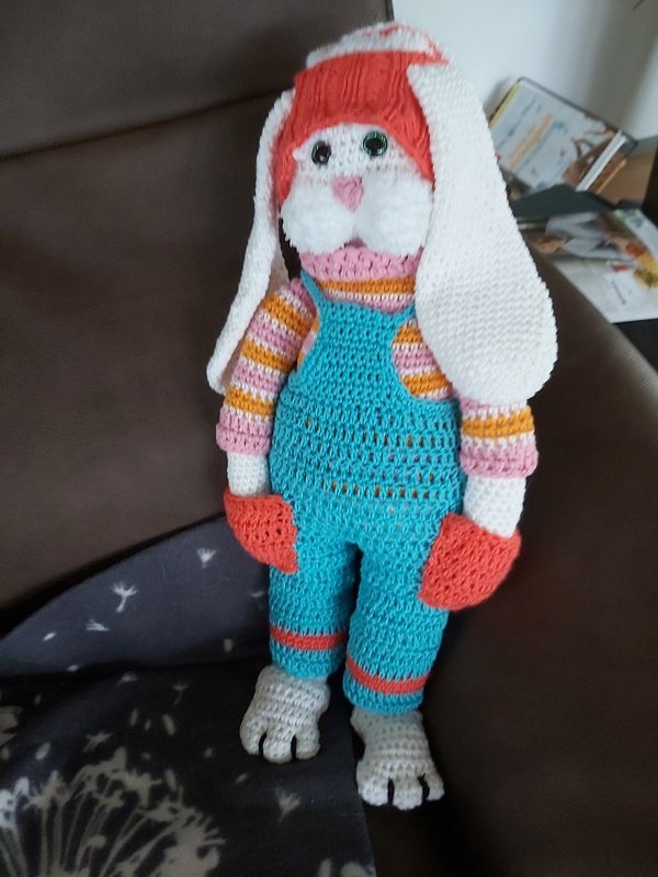 Häkelanleitung für Gabis Hasen Schmusi, einschl. kleinem Schnuffeltuch