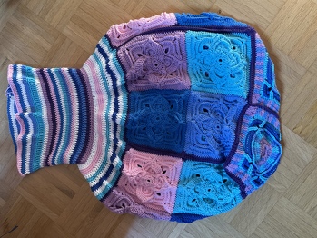 Schatzsack aus den Grannys Zirkuss und Taff von Petra Perle, Garn von Hobbii 100 % BW