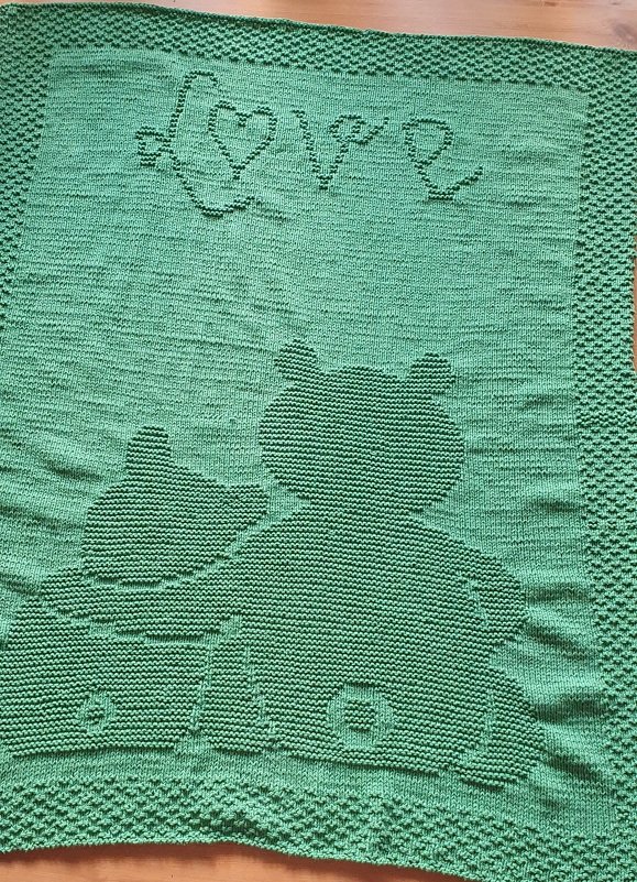 Knitting pattern baby / kids blanket "Mom's Love"