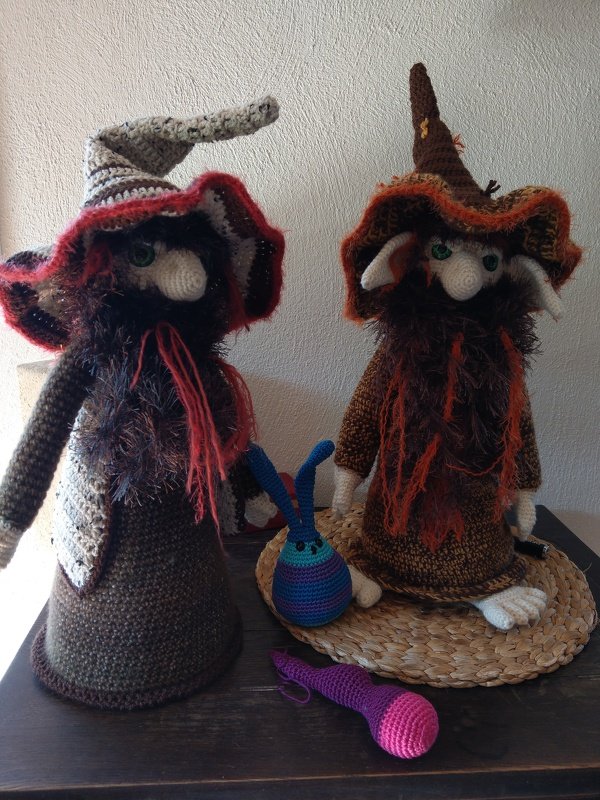 Häkelanleitung für Gabis großen und kleinen Waldmann