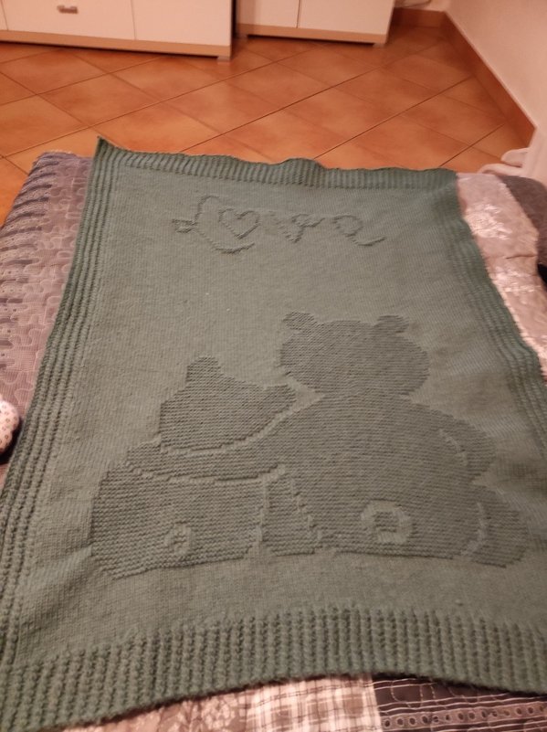 Knitting pattern baby / kids blanket "Mom's Love"
