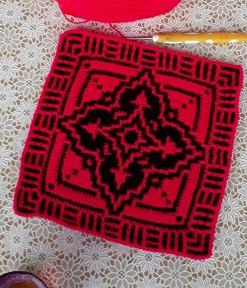 Aus der Tauschwolle gehäkelt