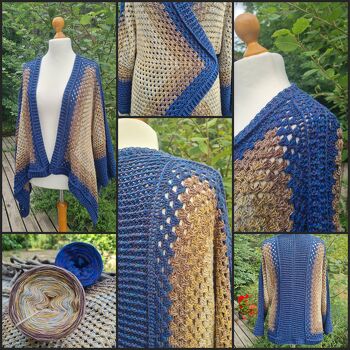 Wieder eine traumhafte Grannysquare - Jacke nach der Anleitung von Petra Perle. Die Jacke ist ein MischMasch aus der Jacke 