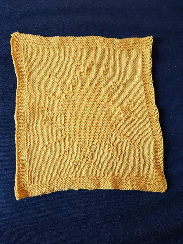 Knitting Pattern Wash- or Dishcloth "Sunshine" - easy