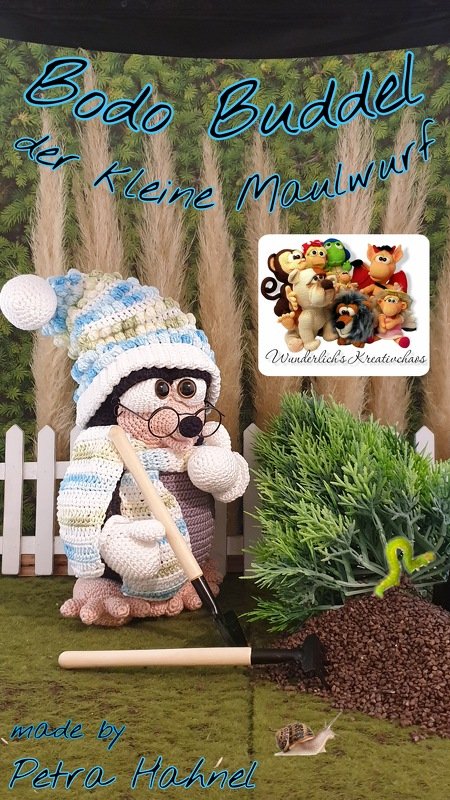 Häkelanleitung "Bodo Buddel" Der kleine Maulwurf * Winter Edition*