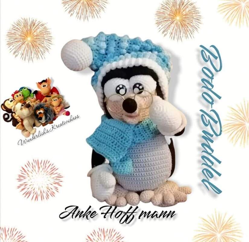Häkelanleitung "Bodo Buddel" Der kleine Maulwurf * Winter Edition*