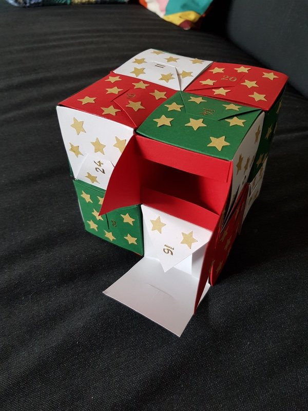 Adventskalender – Würfel – Bastelvorlagen und Anleitung