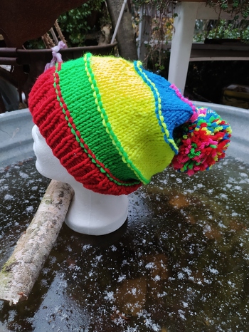 Regenbogenmütze - Wunsch vom Enkel