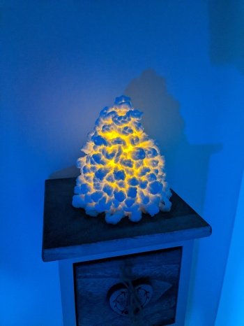 Auch ich als Anfänger kam gut klar 😍 weiße Wolle mit elektrischem Teelicht 😍