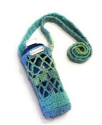 Water bottle holder made with 100% cotton yarn
