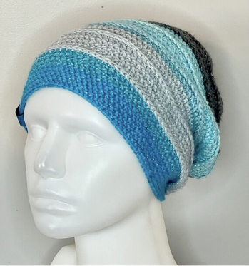 Another Lion Brand Mandala yarn project. This pattern is called Shiplap Slouch Hat by Little Monkeys Crochet. It worked great with a DK weight yarn like Mandala and the color changes were awesome with this pattern. It was placed in my shop and sold. The buyer was extremely happy 😊