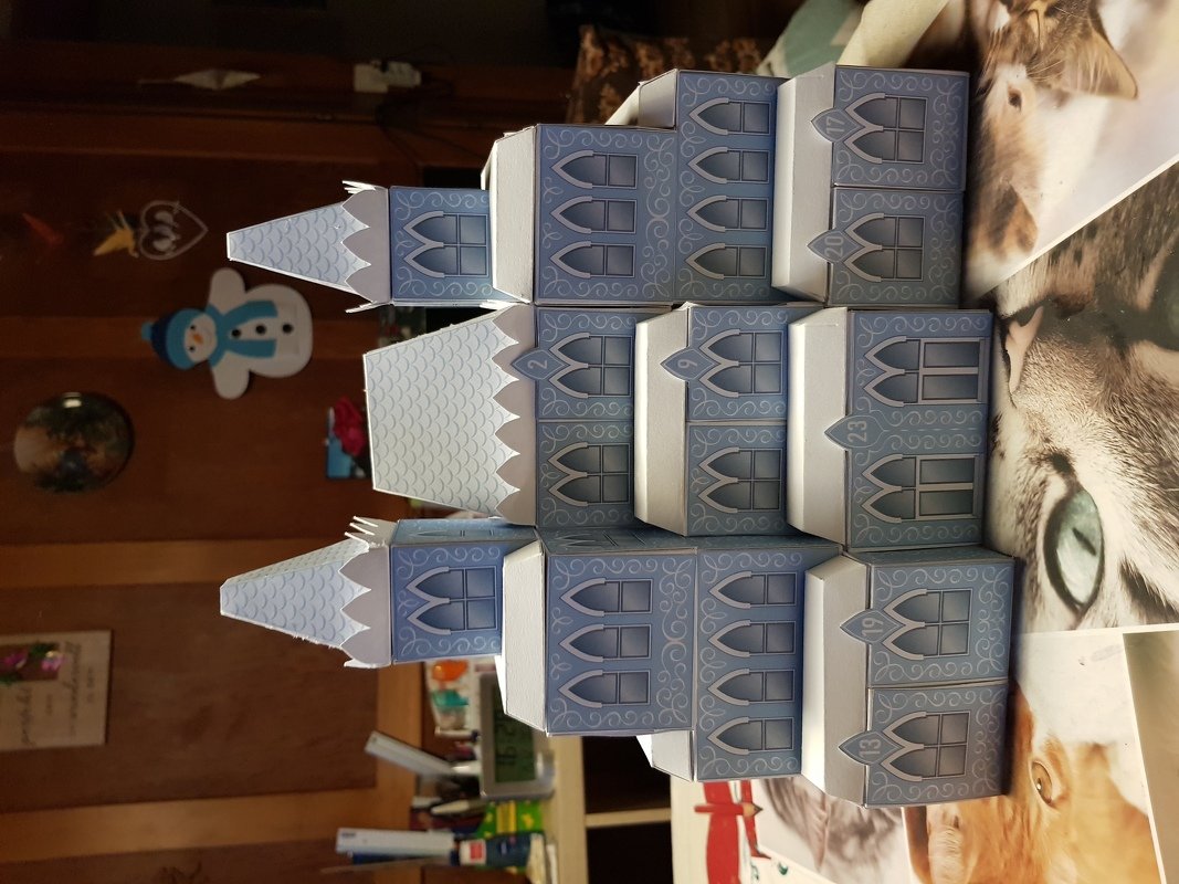 Adventskalender – Winterschloss – Bastelvorlagen und Anleitung