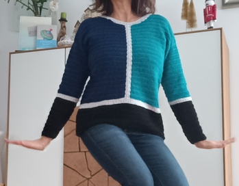 Die Anleitung war super verständlich. Ein schneller Pullover für zwischendurch.