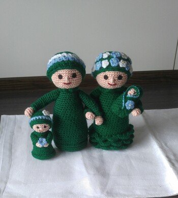 Neue Gehversuche, wobei ich nach einen Bild gearbeitet habe. Bild ist von Sandra Hepper.
Sandra hat wunderschöne Puppenfamilien kreiert und natürlich sind diese mit Anleitungen!