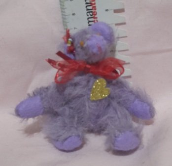 10cm großer Teddy von Hand genäht
