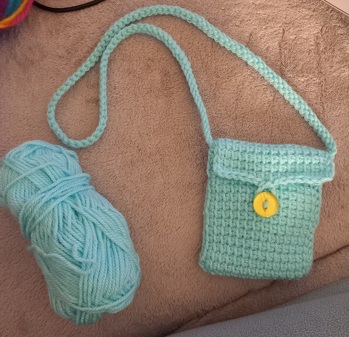 Fertig. Mit Wolle aus meiner Tauschbörse gehäkelt