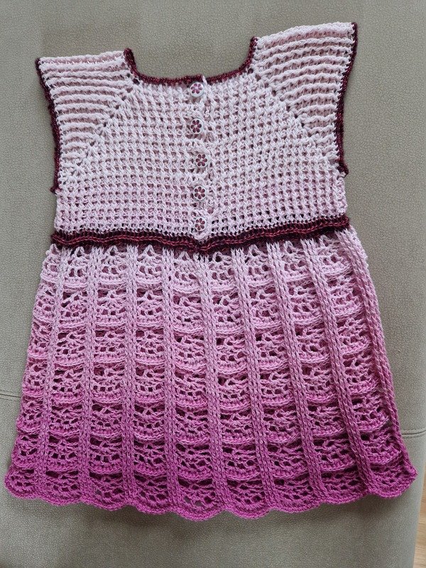 Häkelanleitung Kinderkleid "Kunterbunt"