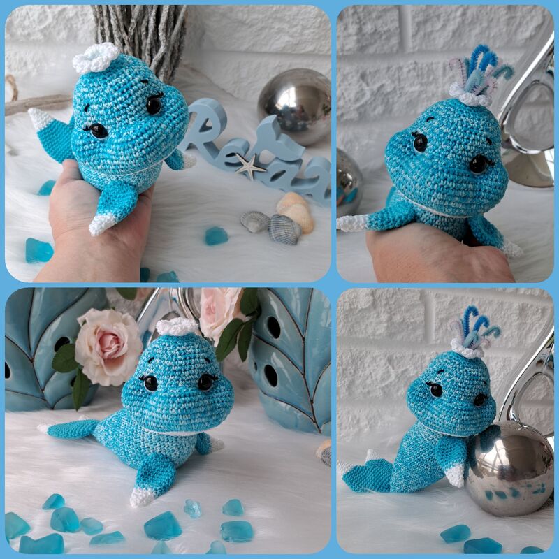 Wal Malu- Häkelanleitung Amigurumi/ Kuscheltier von Wolldiamant