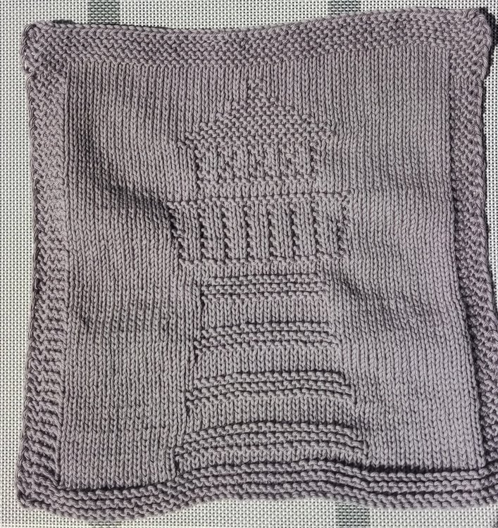 Knitting pattern washcloth / dishcloth &quot;Lighthouse&quot; - easy