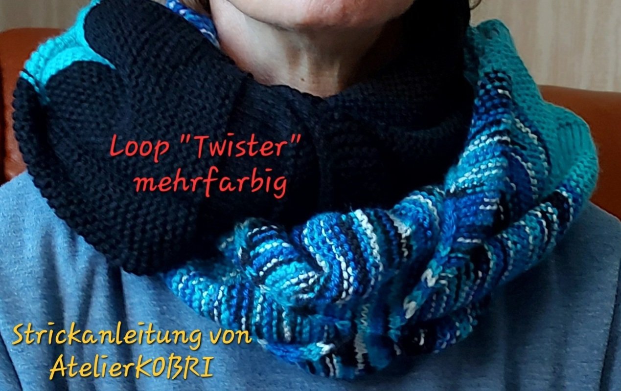 Knitting pattern loop "twister"