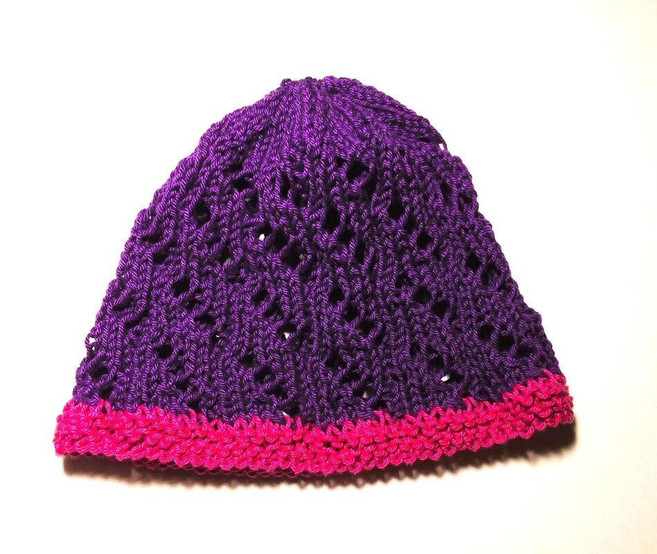 Strickanleitung Baby-Mütze, Babymütze Ajourmuster, ca. 4 - 10 Monate