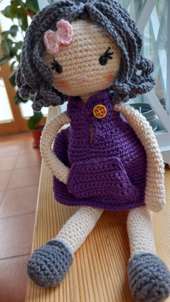 ...meine 1. gehäkelte Puppe, hat Spaß gemacht.