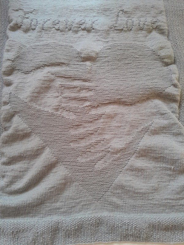 Knitting pattern baby / kids blanket "Forever Love" - easy