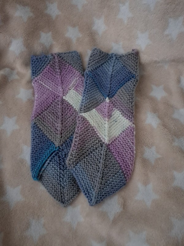 Patchwork Handstulpen/Armstulpen "in one piece" - Strickanleitung