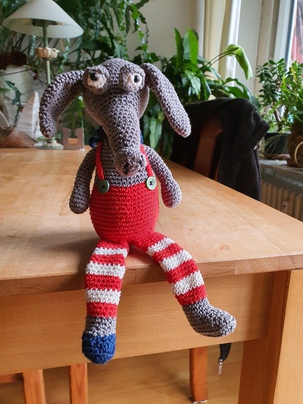 Häkelanleitung für ein Erdferkel