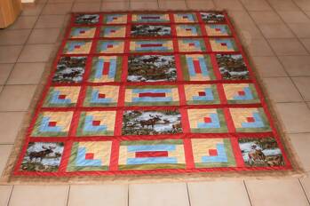 Auftragsarbeit Quilt mit Elchen