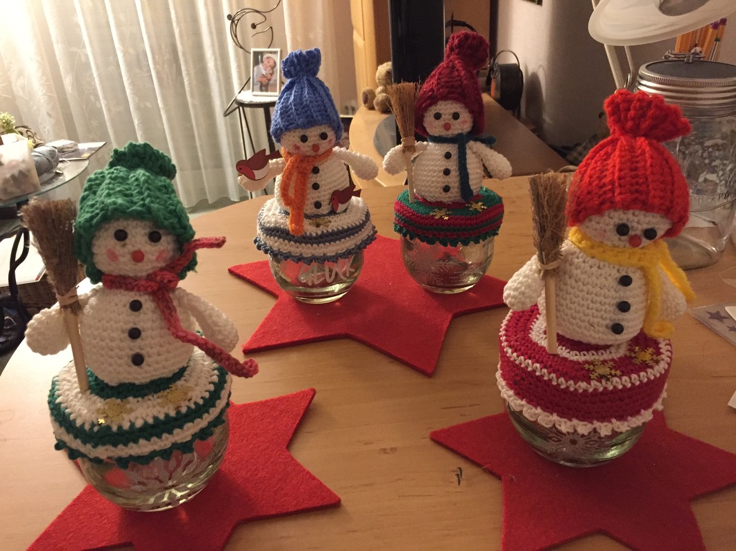 Winterlicht Schneemann Deko