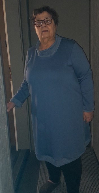 Sweatkleid nach einem altem Shirtschnitt von mir